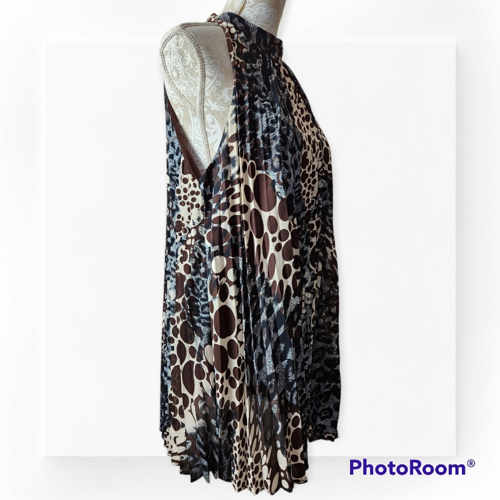 Agora animal print halter blouse size Large - Picture 14 of 15